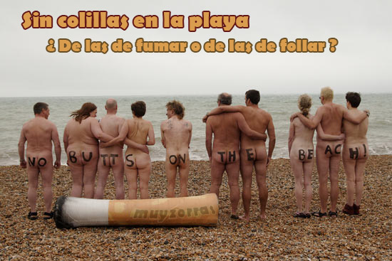 No a las colillas en las playas