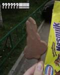 Forma rara en un helado de Nesquik