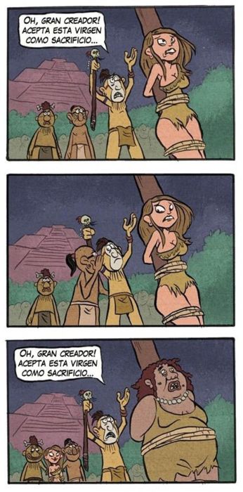 Sacrificio con una virgen